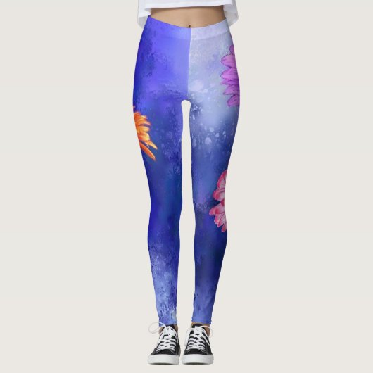 Gerbera Deisies Leggings (Vorderseite)