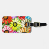 Gerbera farbenfrohe Blume Gepäckanhänger (Vorderseite horizontal)