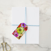 Gerbera farbenfrohe Blume Geschenkanhänger (Mit Garn)
