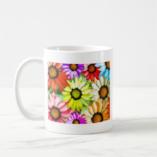 Gerbera farbenfrohe Blume Kaffeetasse (Links)