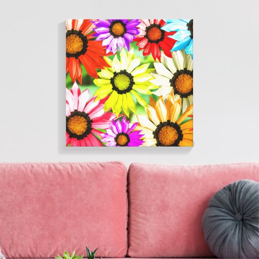 Gerbera farbenfrohe Blume Leinwanddruck (Insitu (Wohnzimmer))