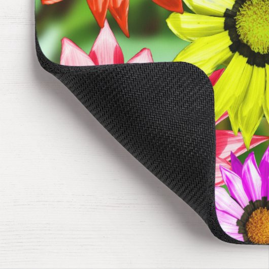 Gerbera farbenfrohe Blume Mousepad (Ecke)