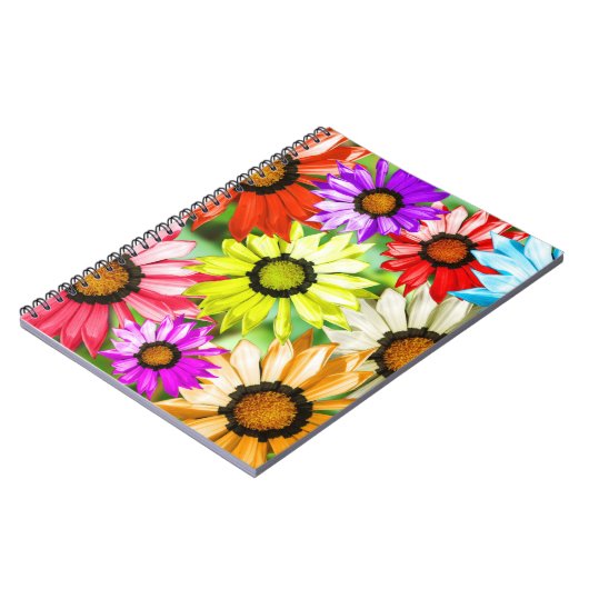 Gerbera farbenfrohe Blume Notizblock (Linke Seite)