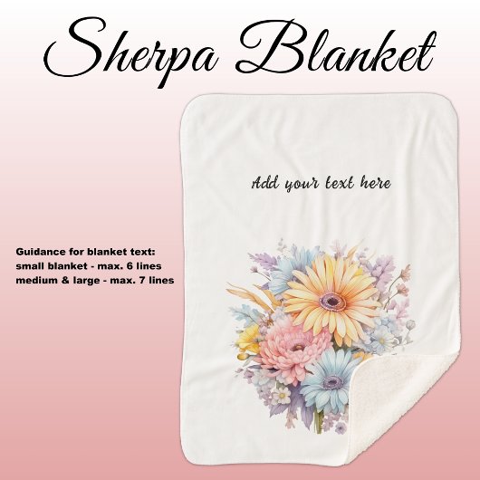 Gerbera flowers personalized text white black sherpadecke