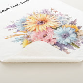 Gerbera flowers personalized text white black sherpadecke (3/4)