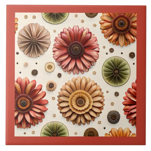 Gerbera Galore Fliese (Vorderseite)