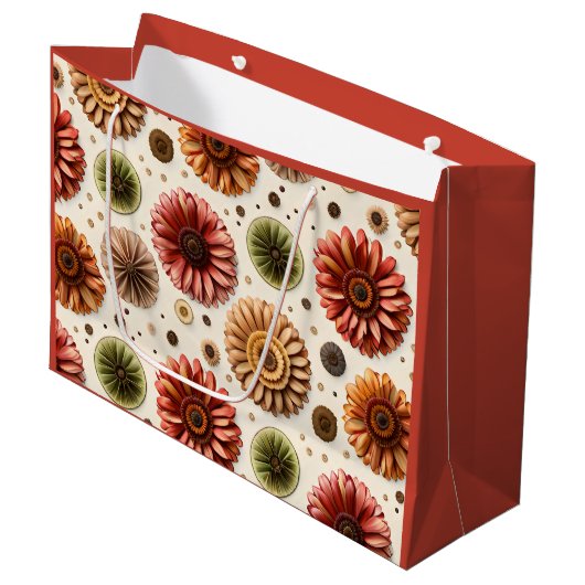 Gerbera Galore Große Geschenktüte (Vorderseite Schrägansicht)