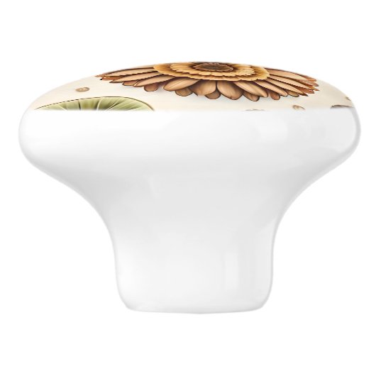 Gerbera Galore Keramikknauf (Seitenansicht)