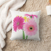 Gerbera-Gänseblümchen-Blumen Kissen (Decke)