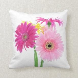 Gerbera-Gänseblümchen-Blumen Kissen