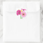 Gerbera-Gänseblümchen-Blumen Quadratischer Aufkleber (Tasche)