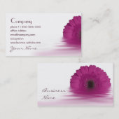 Gerbera-Gänseblümchen-BlumenVisitenkarte Visitenkarte (Vorne/Hinten)