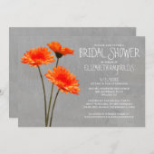 Gerbera-Gänseblümchen-Brautparty-Einladungen Einladung (Vorne/Hinten)