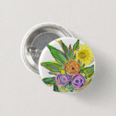 Gerbera Gänseblümchen Button (Vorne & Hinten)