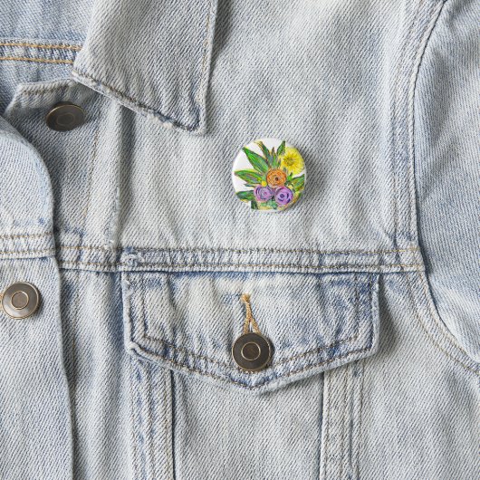 Gerbera Gänseblümchen Button (Beispiel)