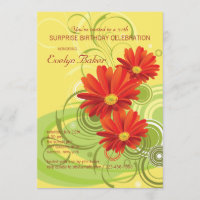 Gerbera-Gänseblümchen-Einladung