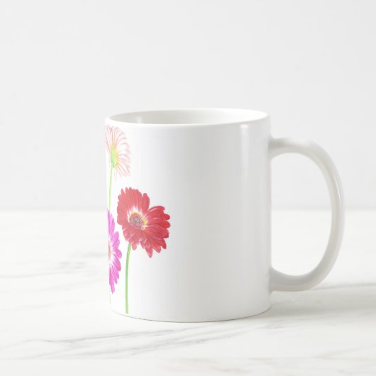 Gerbera-Gänseblümchen Kaffeetasse (Rechts)