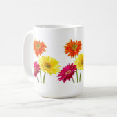 Gerbera-Gänseblümchen Kaffeetasse (Vorderseite Links)