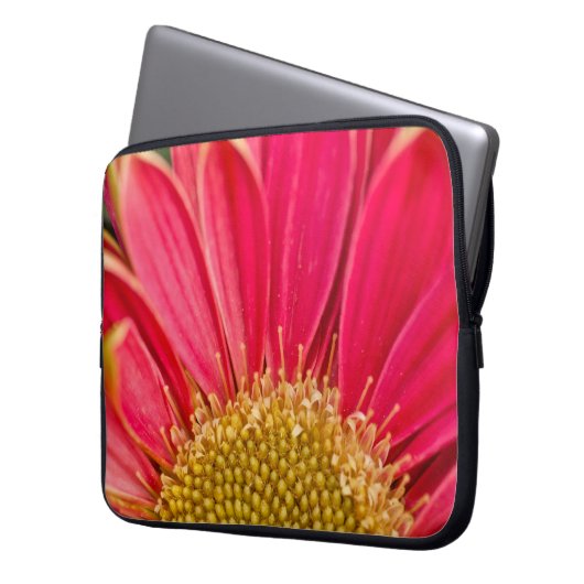 Gerbera-Gänseblümchen-Laptop-Hülse Laptopschutzhülle (Vorderseite Links)