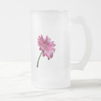 Gerbera-Gänseblümchen-mattierte Bier-Tasse