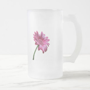 Gerbera-Gänseblümchen-mattierte Bier-Tasse Mattglas Bierglas