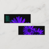 Gerbera in Nacht 2 Mini Visitenkarte (Vorne/Hinten)