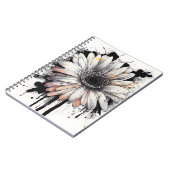 Gerbera-Margerite - Aquarellblumen Notizblock (Linke Seite)