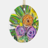 Gerbera-Margerite Keramik Ornament (Rechts)