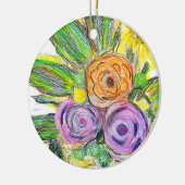 Gerbera-Margerite Keramik Ornament (Links)