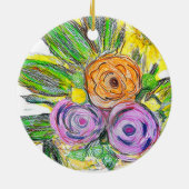 Gerbera-Margerite Keramik Ornament (Hinten)