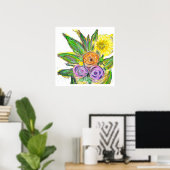 Gerbera-Margerite Poster (Heimbüro)