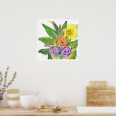 Gerbera-Margerite Poster (Küche)