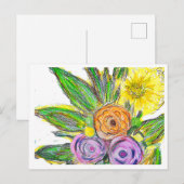Gerbera-Margerite Postkarte (Vorne/Hinten)