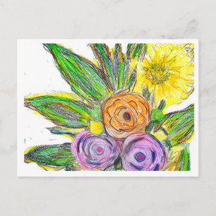 Gerbera-Margerite Postkarte