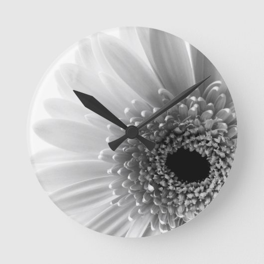 Gerbera-Margerite Runde Wanduhr (Vorderseite)