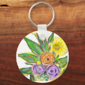 Gerbera-Margerite Schlüsselanhänger (Vorderseite)