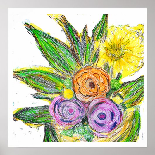 Gerbera-Marguerite Poster (Vorne)