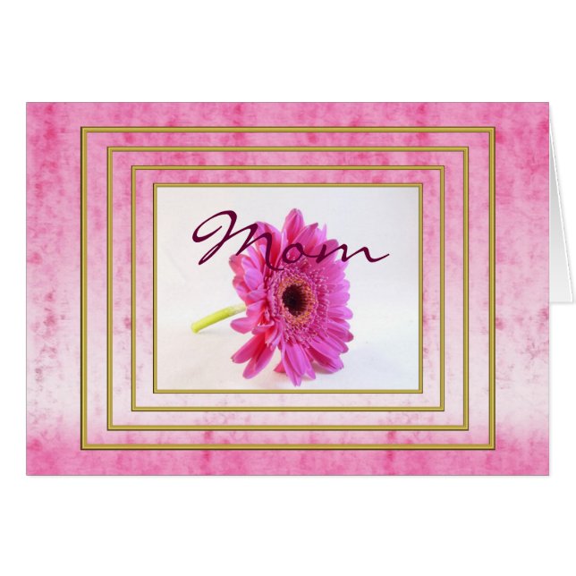 Gerbera-Muttertagskarte (Vorderseite (Horizontal))