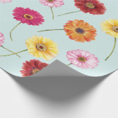 Gerbera,pink,red,orange,yellow wrapping geschenkpapier (Ecke)