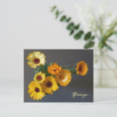 Gerbera Postkarte (Stehend Vorderseite)