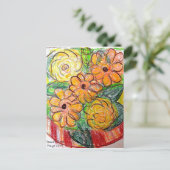 Gerbera Postkarte (Stehend Vorderseite)