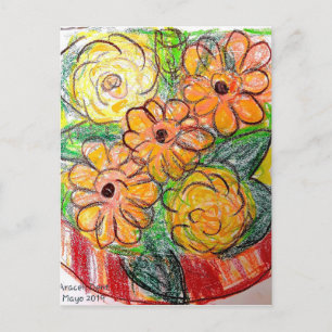 Gerbera Postkarte