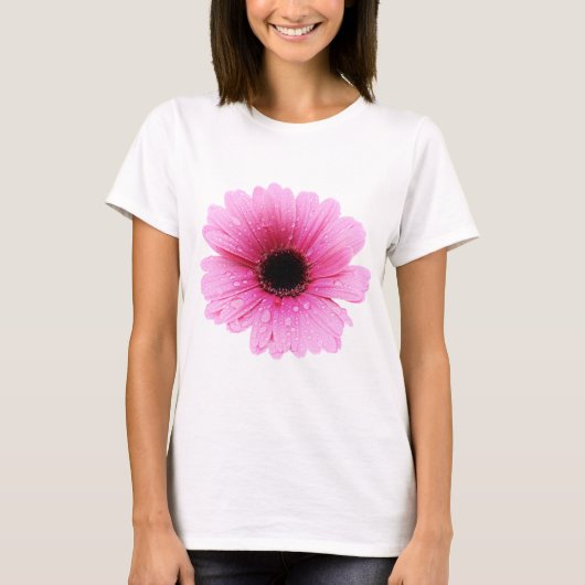Gerbera-Rosa - Gänseblümchen T-Shirt (Vorderseite)