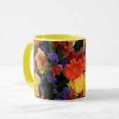 Gerbera-Rosen-Blumenstrauß Tasse (Vorderseite Links)