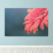 Gerbera Rote Blume Leinwanddruck (Insitu (Holzboden))