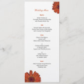 Gerbera Wedding Menu Menükarte (Vorderseite)