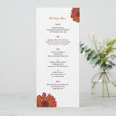 Gerbera Wedding Menu Menükarte (Stehend Vorderseite)