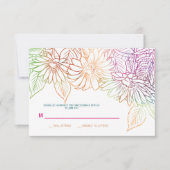 Gerbera Wedding Response Card Einladung (Vorderseite)