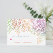 Gerbera Wedding Response Card Einladung (Stehend Vorderseite)