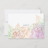 Gerbera Wedding Response Card Einladung (Rückseite)